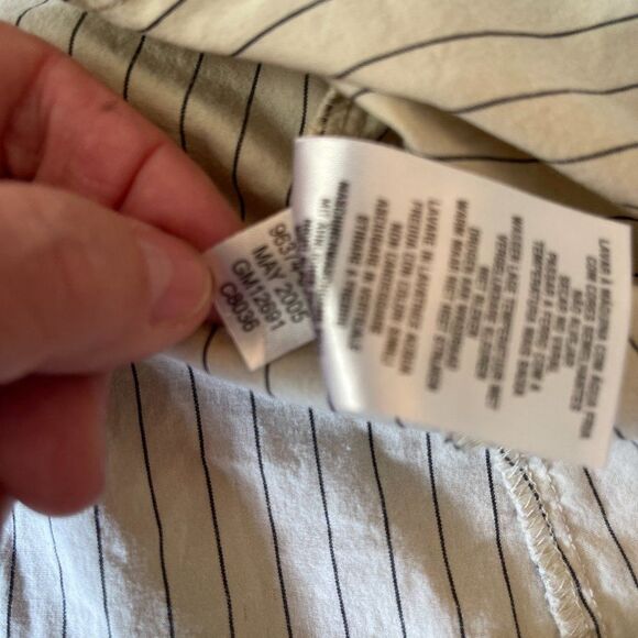 Harley Davidson Spade Pinstripe Shirt Three Quarter Sleeve 2005 Large Vintage - Picture 6 of 7